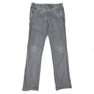 JAMES PERSE Rigid 100% Cotton Chino Pant Minimal Quiet Luxury 30 Gray Pigment